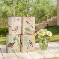 Anya Set of 4 Artisanal Boxes for Accessories, Book Inspired Look, Birds - BM284995