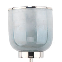 Abi 18 Inch Wall Sconce, Hand Blown Glass in Smooth Metallic Gray, 40W  - BM285702
