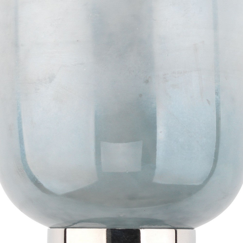 Abi 18 Inch Wall Sconce, Hand Blown Glass in Smooth Metallic Gray, 40W  - BM285702