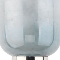 Abi 18 Inch Wall Sconce, Hand Blown Glass in Smooth Metallic Gray, 40W  - BM285702