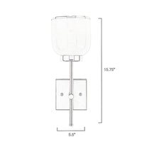 Abi 18 Inch Wall Sconce, Hand Blown Glass in Smooth Metallic Gray, 40W  - BM285702