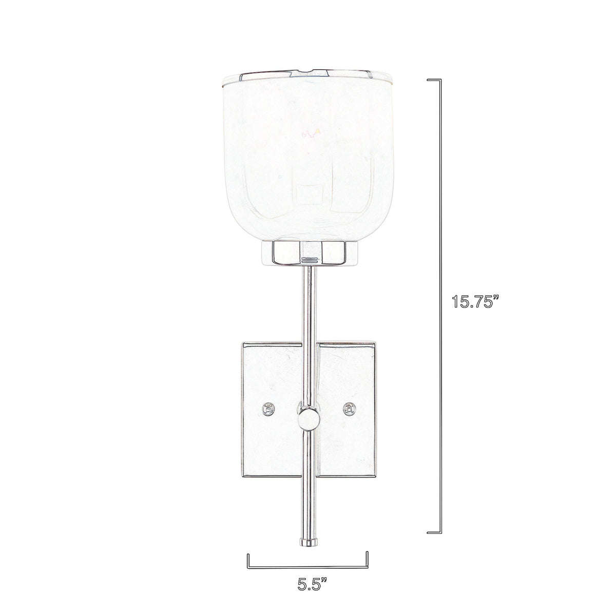 Abi 18 Inch Wall Sconce, Hand Blown Glass in Smooth Metallic Gray, 40W  - BM285702