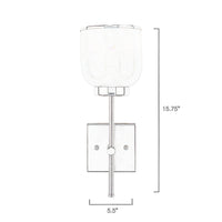 Abi 18 Inch Wall Sconce, Hand Blown Glass in Smooth Metallic Gray, 40W  - BM285702
