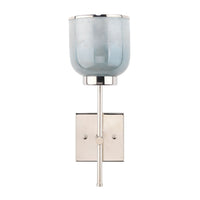 Abi 18 Inch Wall Sconce, Hand Blown Glass in Smooth Metallic Gray, 40W  - BM285702