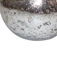 Isac 8 Inch Glass Spheres, Stylish Aged Silver, Textured Surface, Set of 2 - BM286148