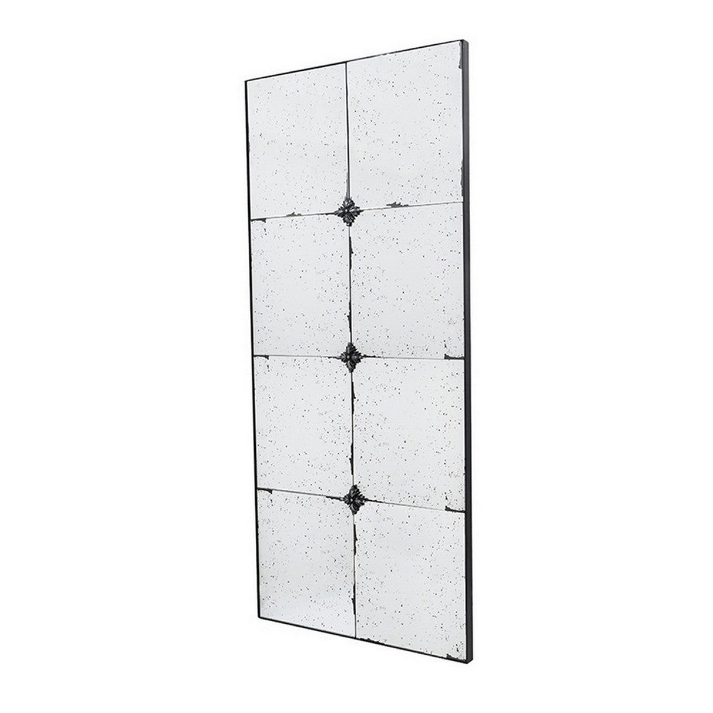 Elk 47 Inch Wall Mirror, Antique Black Rectangular Metal Frame, Baroque - BM286409