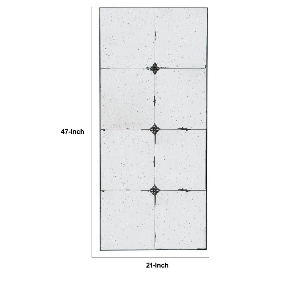 Elk 47 Inch Wall Mirror, Antique Black Rectangular Metal Frame, Baroque - BM286409
