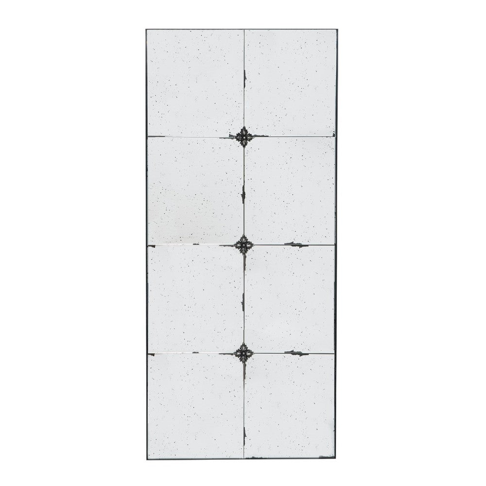 Elk 47 Inch Wall Mirror, Antique Black Rectangular Metal Frame, Baroque - BM286409