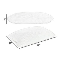 26 Inch Pillow, Shredded Memory Foam, Soft Bamboo and Polyester Covering By Casagear Home