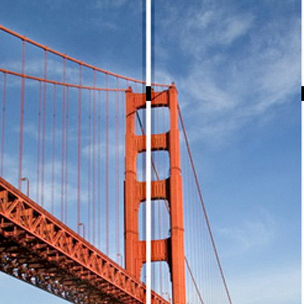 Brar 71 Inch 3 Panel Canvas Screen, San Francisco, Golden Gate Bridge - BM287511