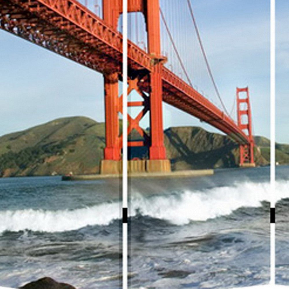 Brar 71 Inch 3 Panel Canvas Screen, San Francisco, Golden Gate Bridge - BM287511
