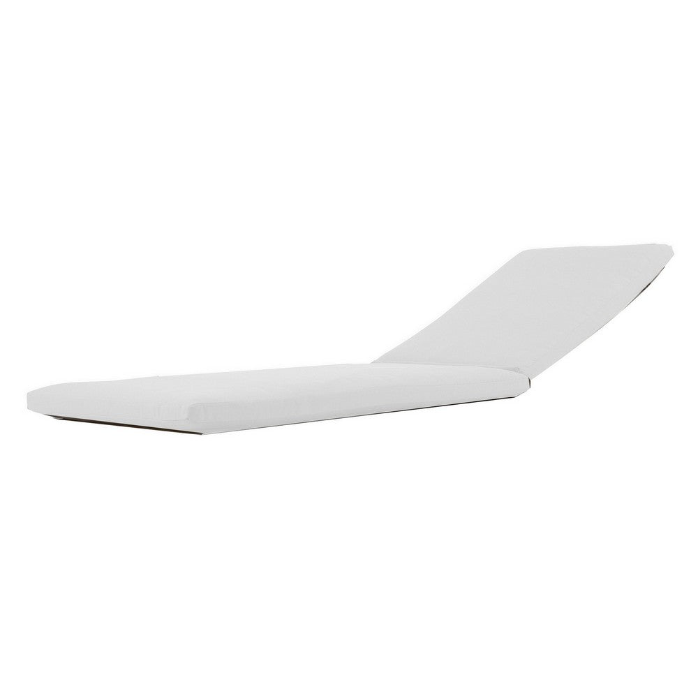 Edie 76 Inch Outdoor Lounger Cushion, White - BM287747