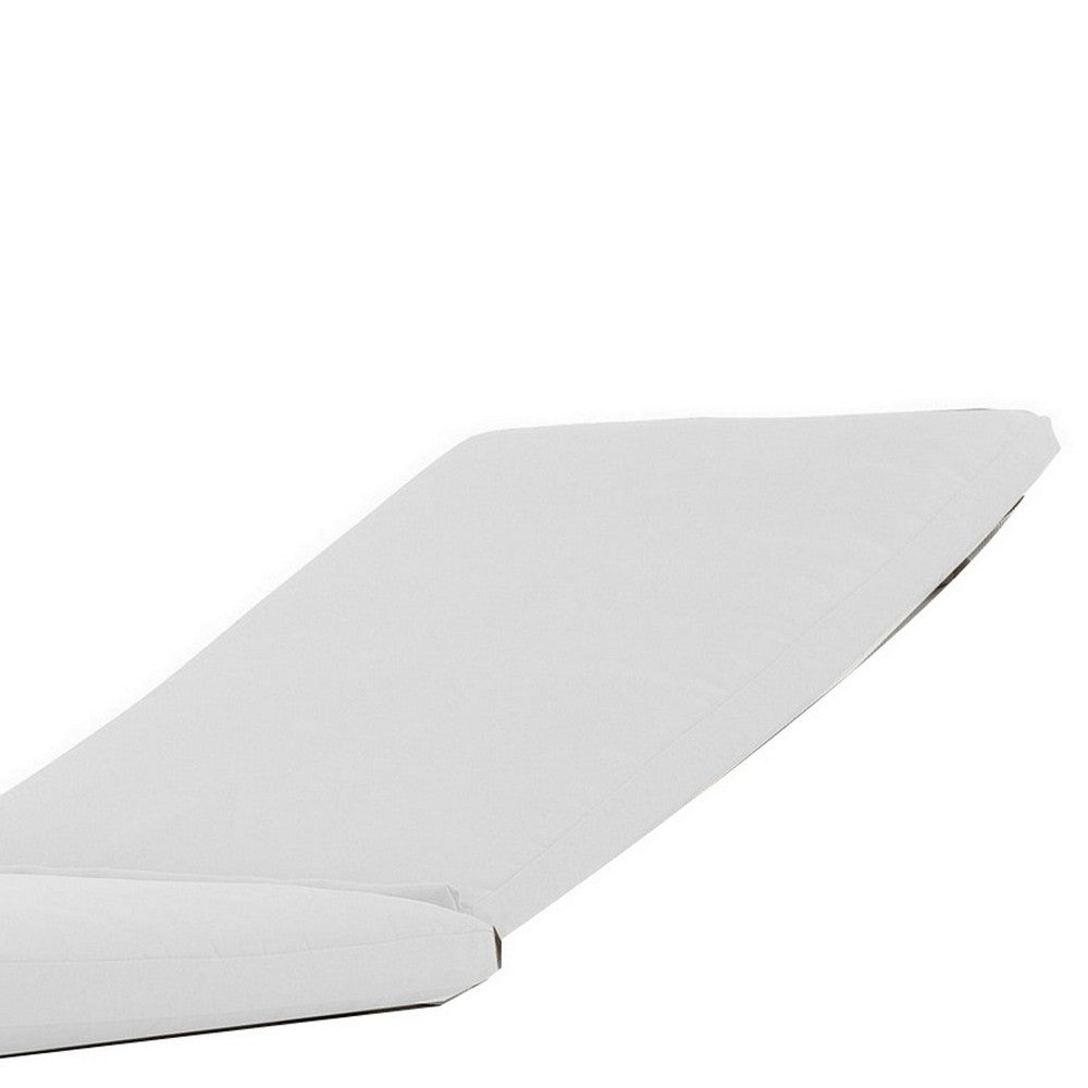 Edie 76 Inch Outdoor Lounger Cushion, White - BM287747