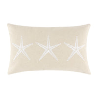 Set of 2 Decorative Throw Pillows, Seahorse and Starfish Polyester, Tassels - BM293141