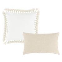 Set of 2 Decorative Throw Pillows, Seahorse and Starfish Polyester, Tassels - BM293141