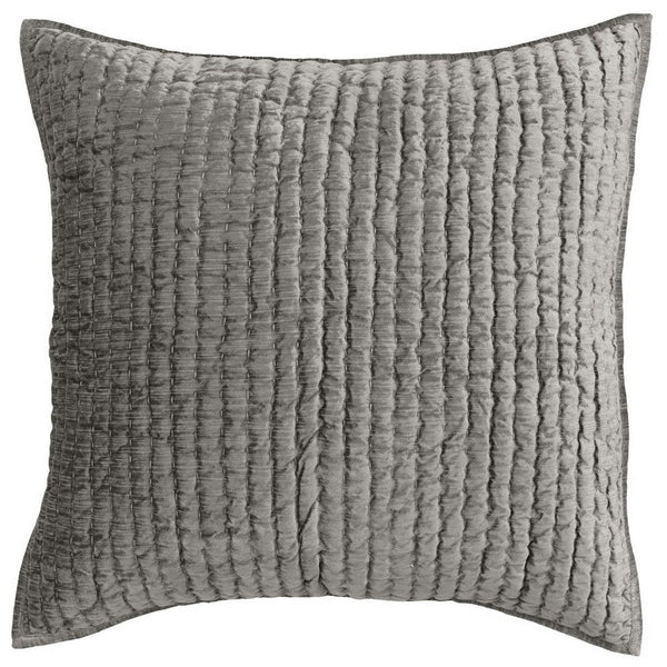 Lipa 26 Inch Square Hand Stitched Euro Pillow Sham, Rayon Velvet Sage Green By Casagear Home