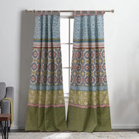 Kaw Set of 2 Panel Curtains, Multicolor Geometric Patterns, Polyester - BM293433