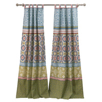 Kaw Set of 2 Panel Curtains, Multicolor Geometric Patterns, Polyester - BM293433