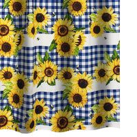 Oslo 72 Inch Shower Curtain, Yellow Sunflower Plaid Print, Button Holes - BM293442