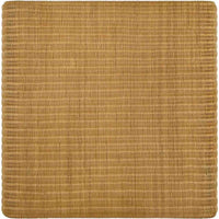 36 Inch Square Rattan Coffee Table, Waterfall Edges, Natural Textured Brown  - BM294123