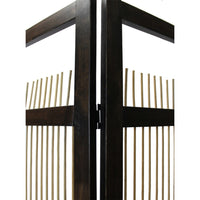 Yetta 72 x 72 Indoor Outdoor Folding Screen Room Divider, Willow, Brown - BM294237