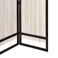 Yetta 72 x 72 Indoor Outdoor Folding Screen Room Divider, Willow, Brown - BM294237
