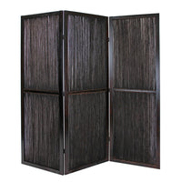 Yetta 72 x 72 Indoor Outdoor Folding Screen Room Divider, Handmade, Brown - BM294238