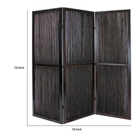 Yetta 72 x 72 Indoor Outdoor Folding Screen Room Divider, Handmade, Brown - BM294238