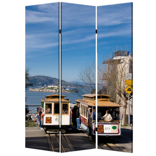 Brar 71 Inch 3 Panel Canvas Screen, San Francisco, Golden Gate Bridge - BM294251