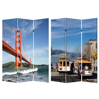 Brar 71 Inch 3 Panel Canvas Screen, San Francisco, Golden Gate Bridge - BM294251