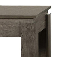 3 Piece Coffee Table and End Table Set with Raised Tops, Weathered Gray - BM294844