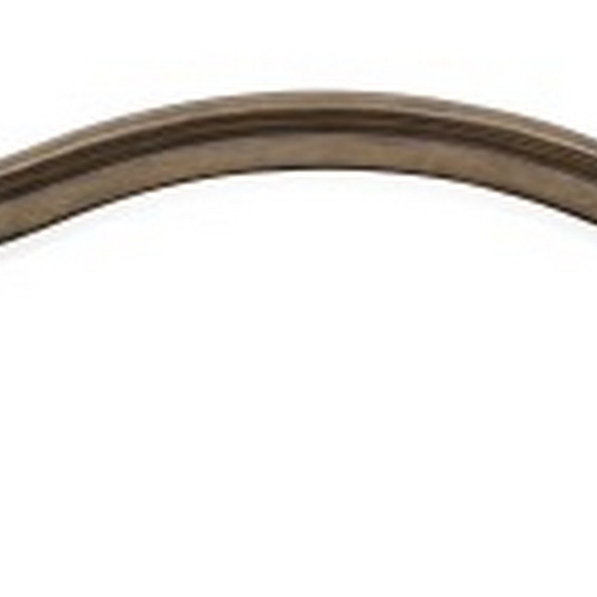 Danya 46 Inch Accent Mirror, Arched Wood Frame with Curves, Weathered Brown  - BM295532