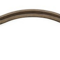 Danya 46 Inch Accent Mirror, Arched Wood Frame with Curves, Weathered Brown  - BM295532