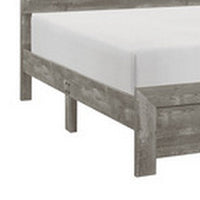 Adia Modern Queen Bed, Panel Headboard and Footboard, Textured Gray Veneer  - BM295543