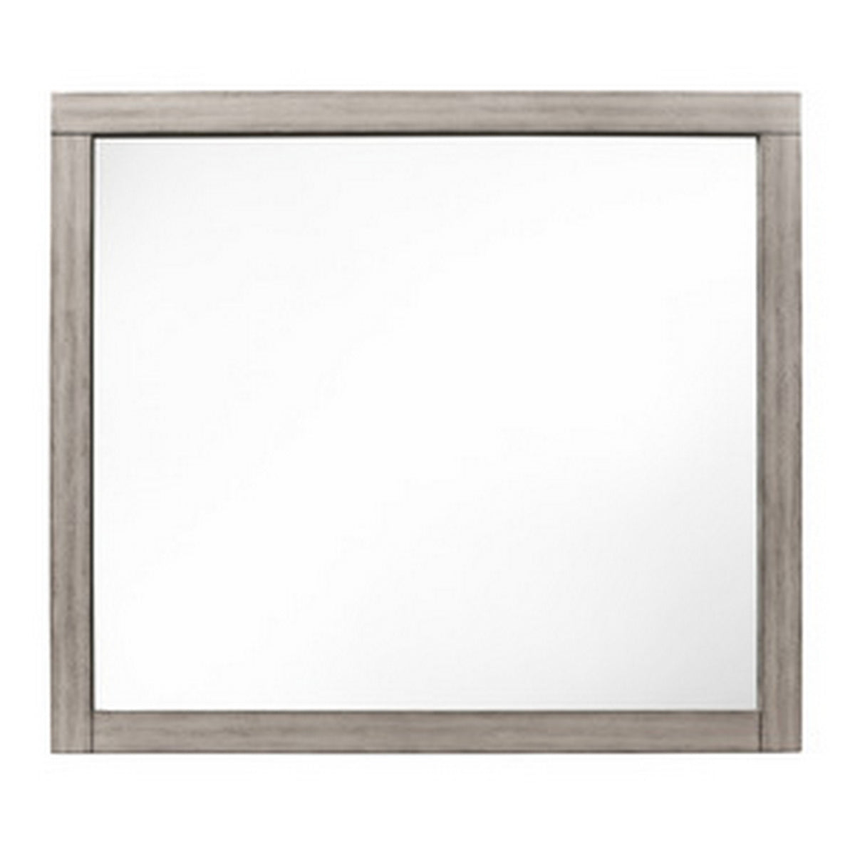 Deena 41 Inch Classic Accent Mirror, Wood Grain, Gray Finish  - BM295545