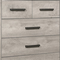 Deena 49 Inch 6 Drawer Tall Dresser Chest with Metal Handles, Light Gray - BM295549