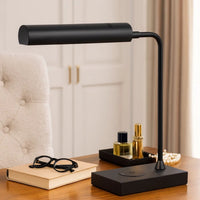 Dyna 18 Inch Integrated LED Desk Lamp, Wireless USB Port, Matte Black - BM295991