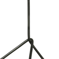 20 Inch Modern Square Accent Table, Gray Metal Tripod Base, Dark Brown Wood  - BM296071