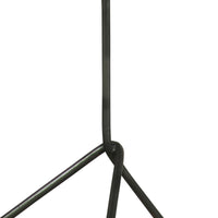 20 Inch Modern Square Accent Table, Gray Metal Tripod Base, Dark Brown Wood  - BM296071