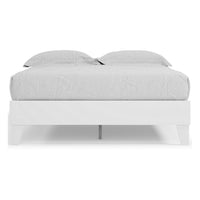 Lass Queen Size Bed, Platform Style, Modern Low Profile Frame, Clean White - BM296567