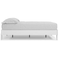 Lass Queen Size Bed, Platform Style, Modern Low Profile Frame, Clean White - BM296567