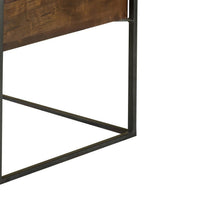 22 Inch Modern Square Accent Table, Removable Tray Top with Storage, Brown  - BM296658