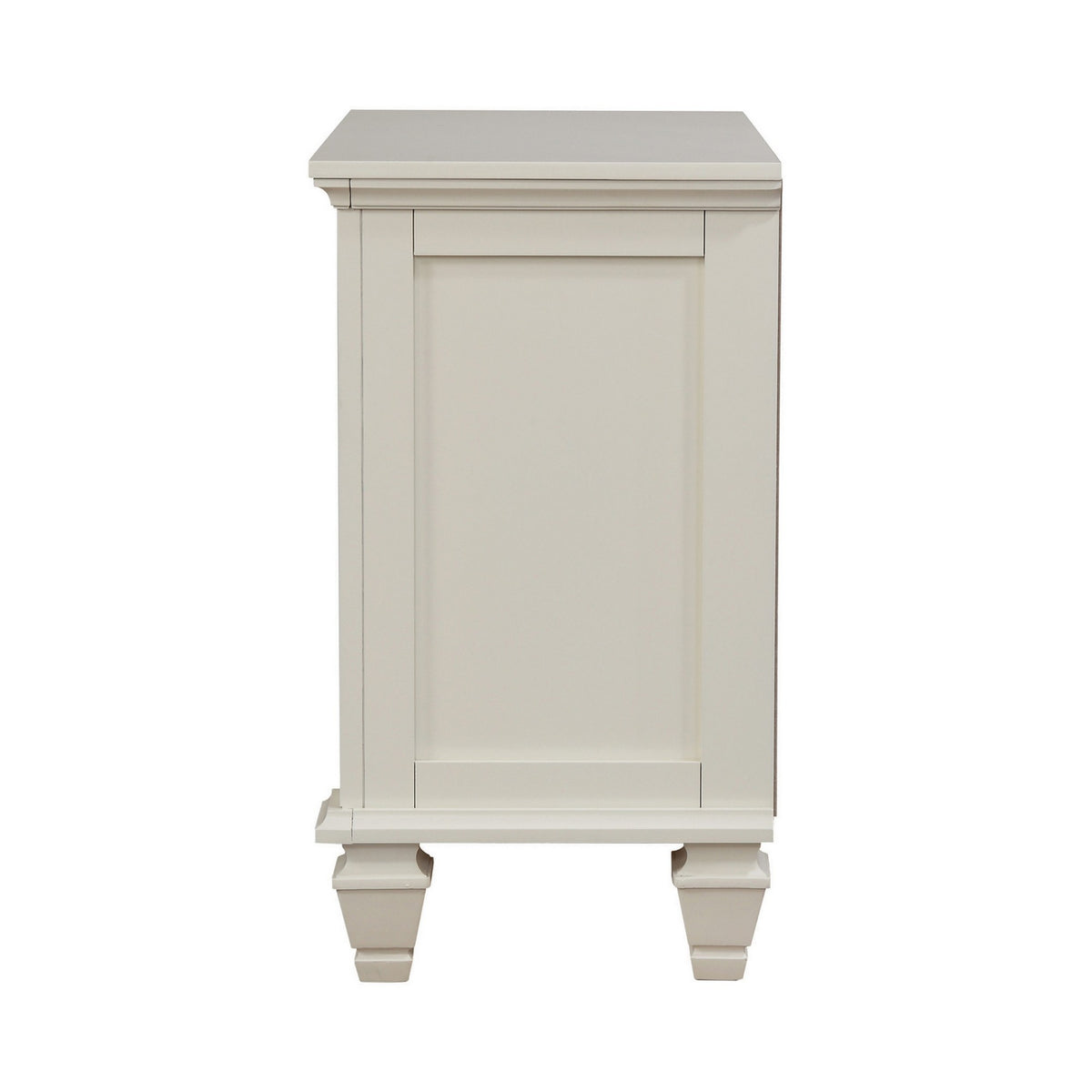 Lila 30 Inch Nightstand with Slide Out Tray, Felt Lined Top Drawer, White  - BM296705