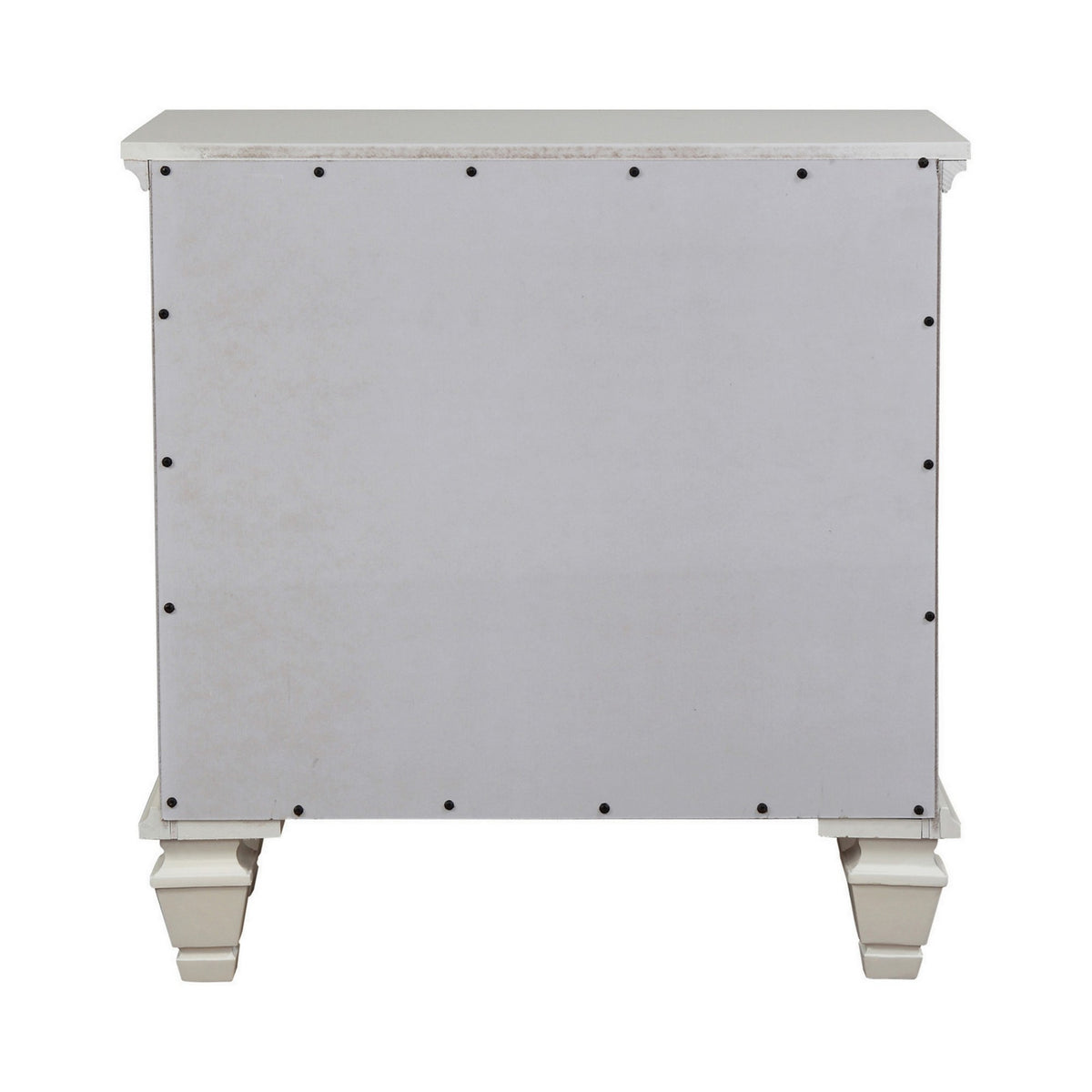 Lila 30 Inch Nightstand with Slide Out Tray, Felt Lined Top Drawer, White  - BM296705