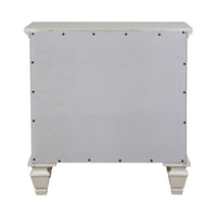 Lila 30 Inch Nightstand with Slide Out Tray, Felt Lined Top Drawer, White  - BM296705