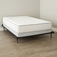 Nit Multisize Metal Bed Frame, Twin or Full Size, Caster Wheels, Black - BM296774