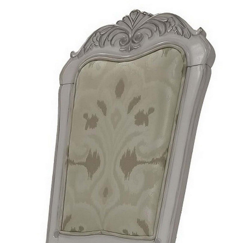 Aurora 23 Inch Set of 2 Classic Side Dining Chairs, Bone White Faux Leather - BM296839