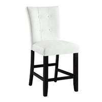Deneb 26 Inch Tufted Side Dining Chair, Set of 2, Champagne Faux Leather - BM296863