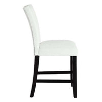 Deneb 26 Inch Tufted Side Dining Chair, Set of 2, Champagne Faux Leather - BM296863