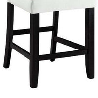 Deneb 26 Inch Tufted Side Dining Chair, Set of 2, Champagne Faux Leather - BM296863